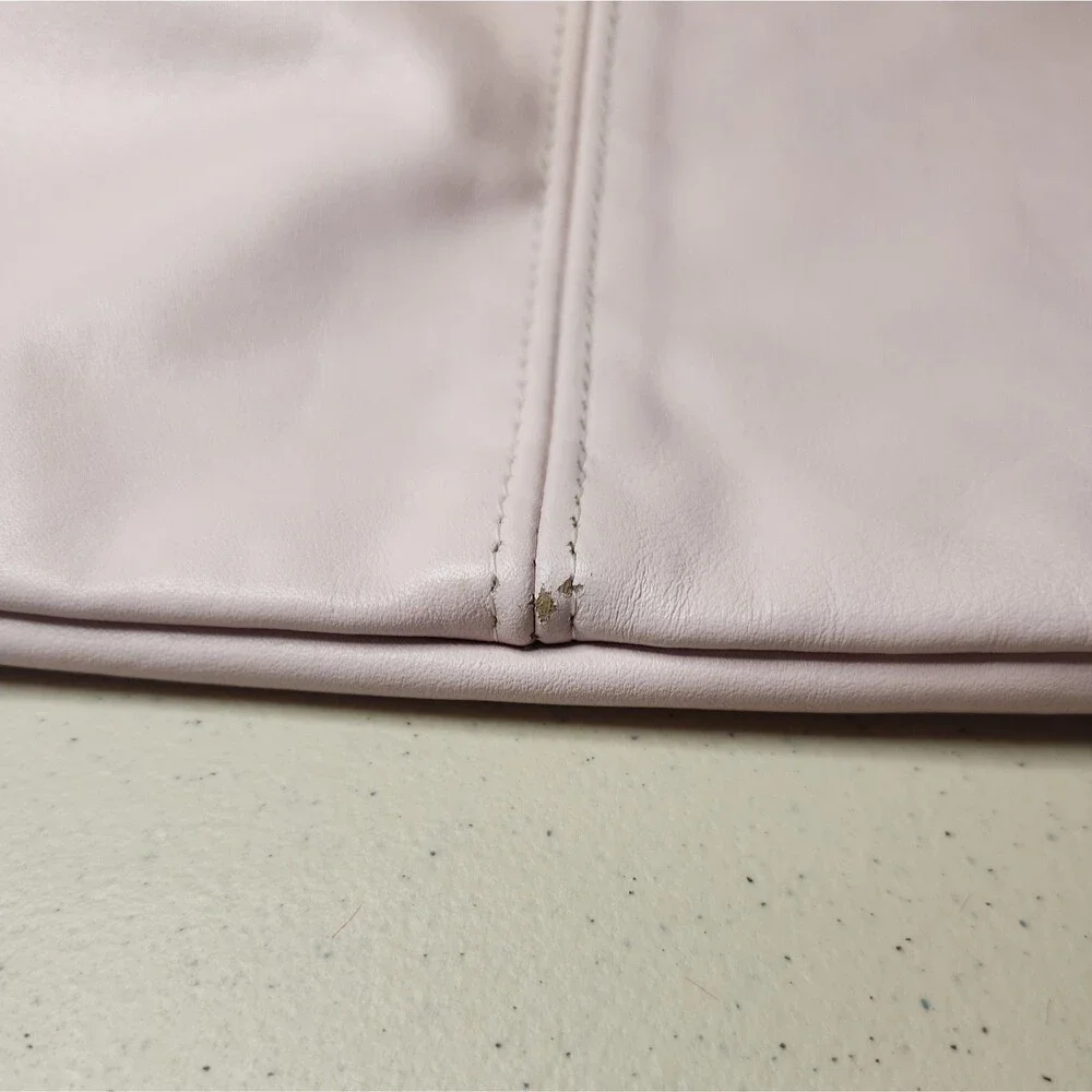 Albi Pink Leather Purse Buttery Soft Medium Clutch